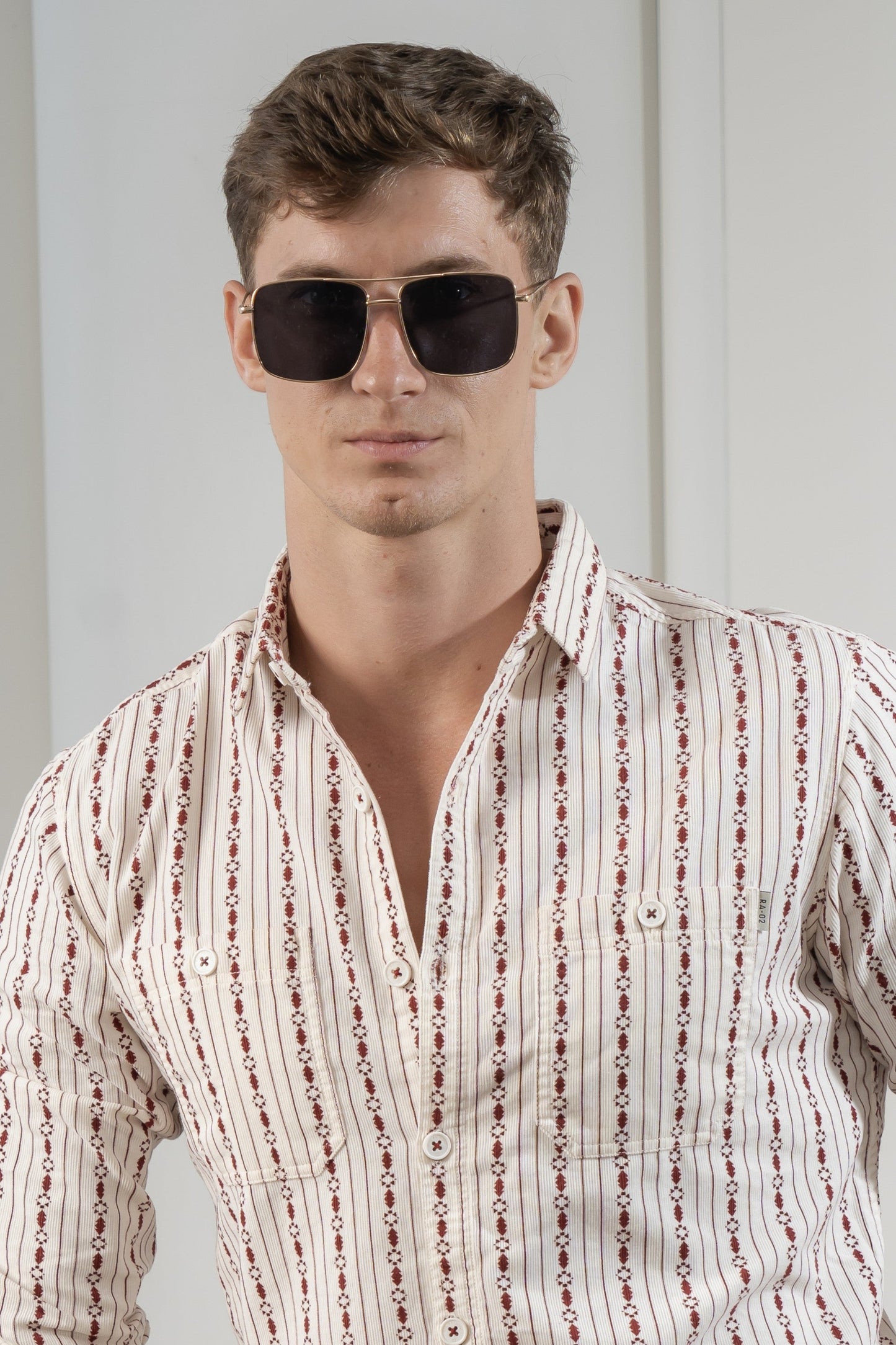 Men's Ivory Stitch Corduroy Shirt - Rig Anthony