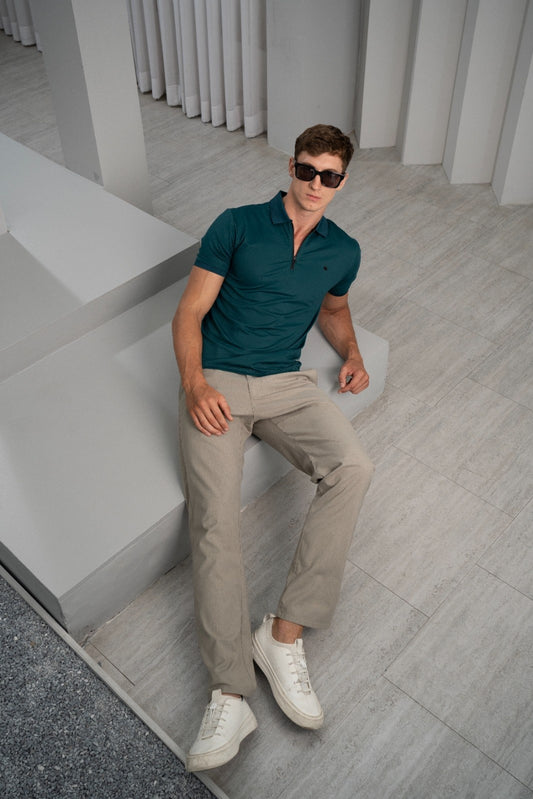 Men's Dark Teal Polo - Rig Anthony