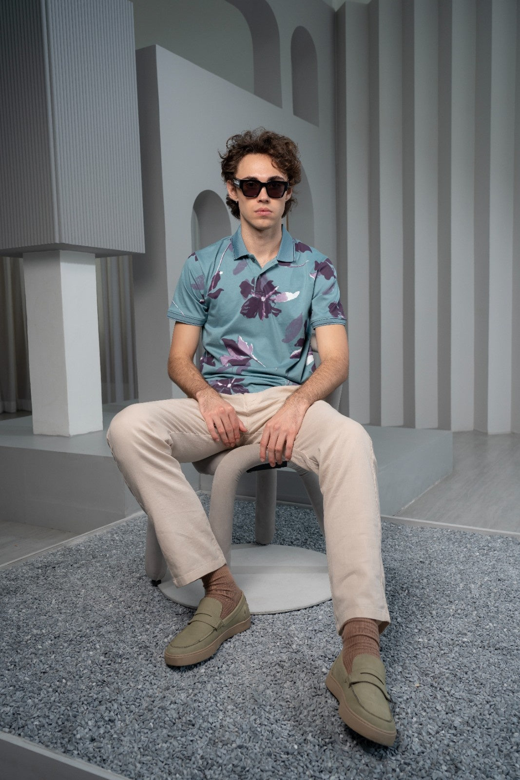 Men's Sky Bloom Polo - Rig Anthony