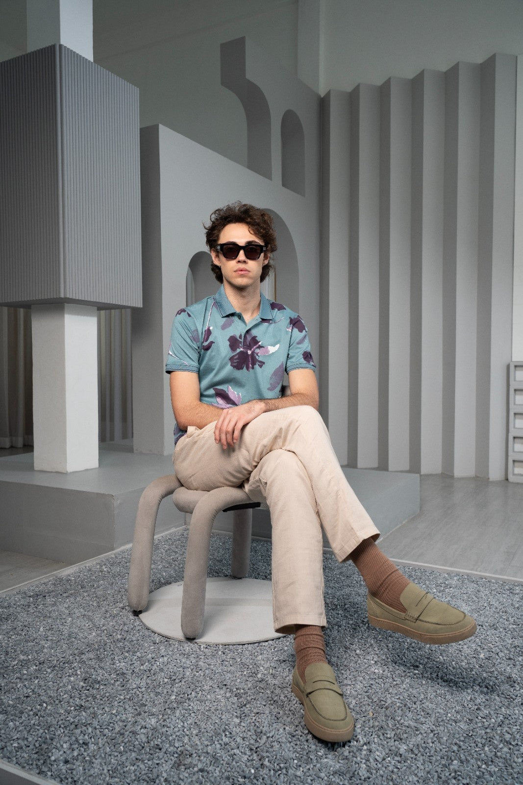 Men's Sky Bloom Polo - Rig Anthony