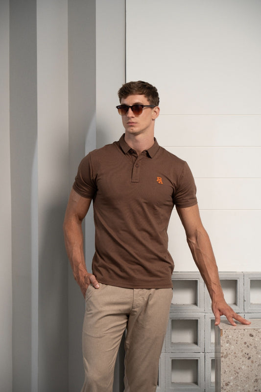 Men's Mocha Ember Polo - Rig Anthony