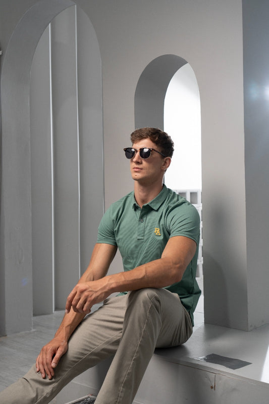 Men's Teal Radiance Polo - Rig Anthony