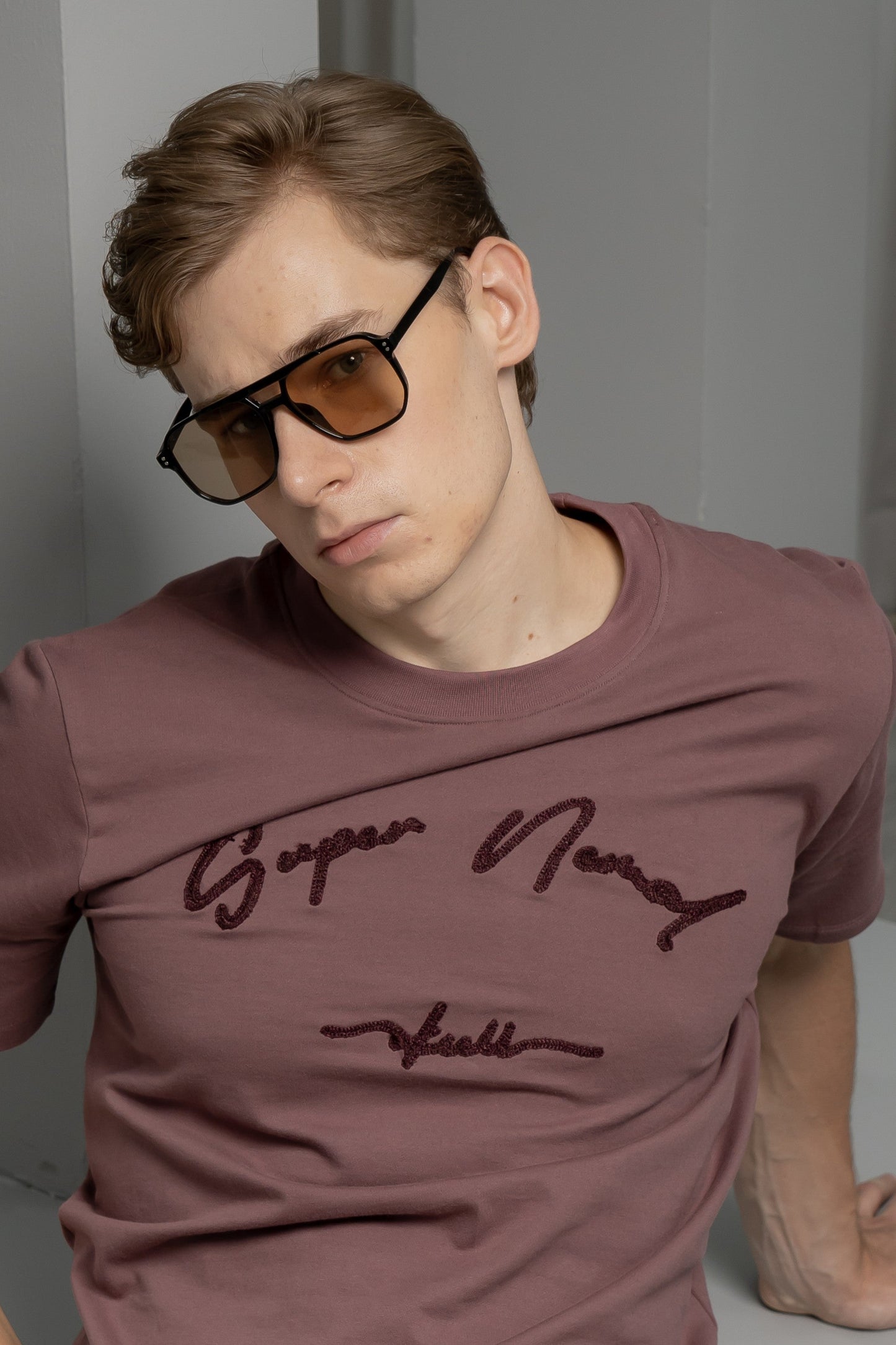 Men’s Blush Crest T-Shirt - Rig Anthony