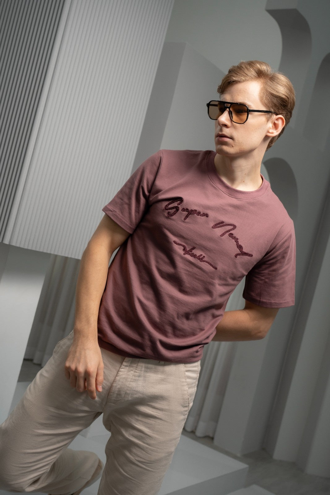 Men’s Blush Crest T-Shirt - Rig Anthony