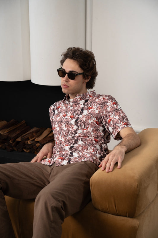 Men's Tangerine Tropics Shirt - Rig Anthony