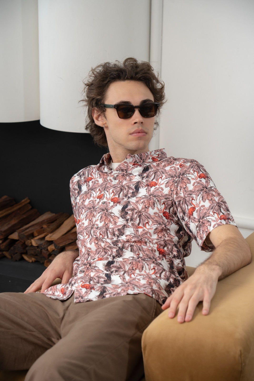 Men's Tangerine Tropics Shirt - Rig Anthony