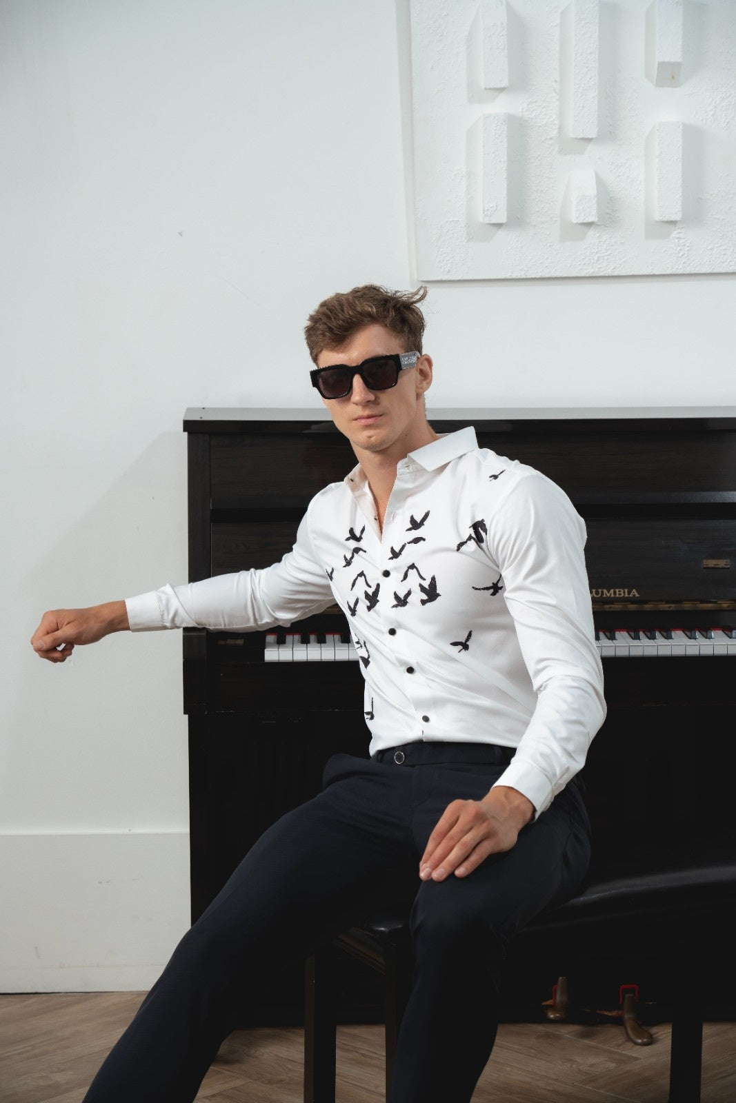 Men's Ivory Flight Shirt - Rig Anthony