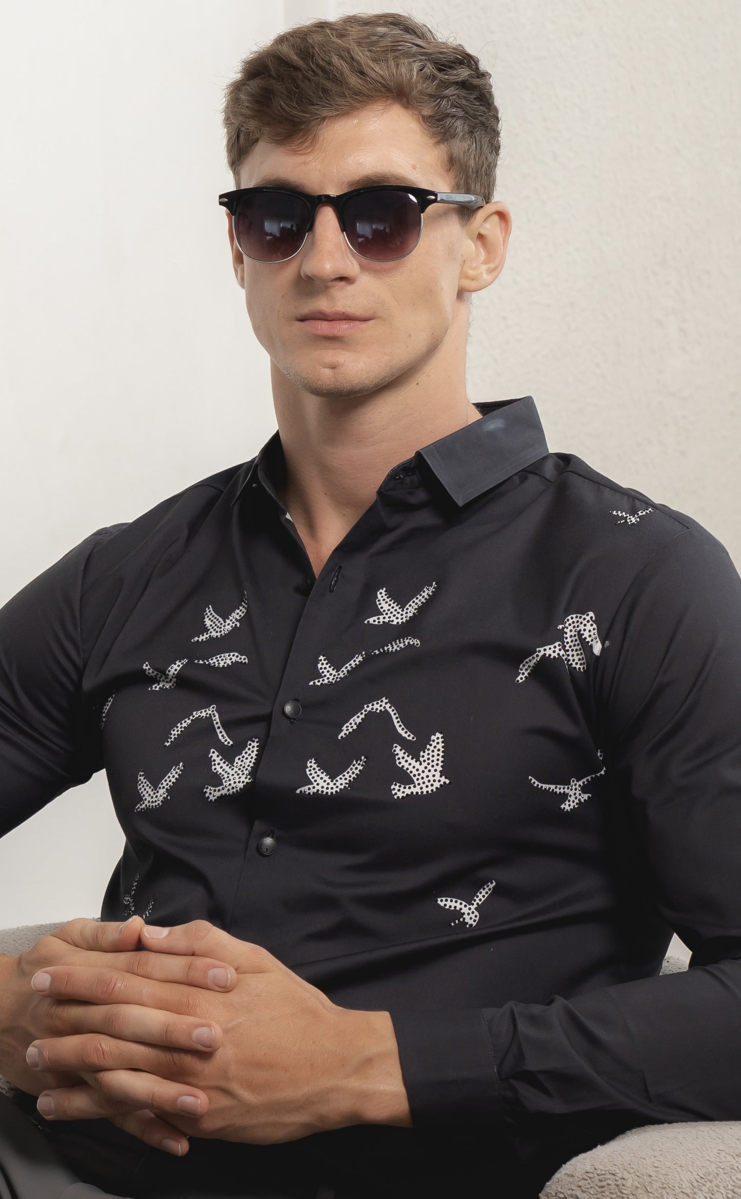 Men's Noir Flight Shirt - Rig Anthony