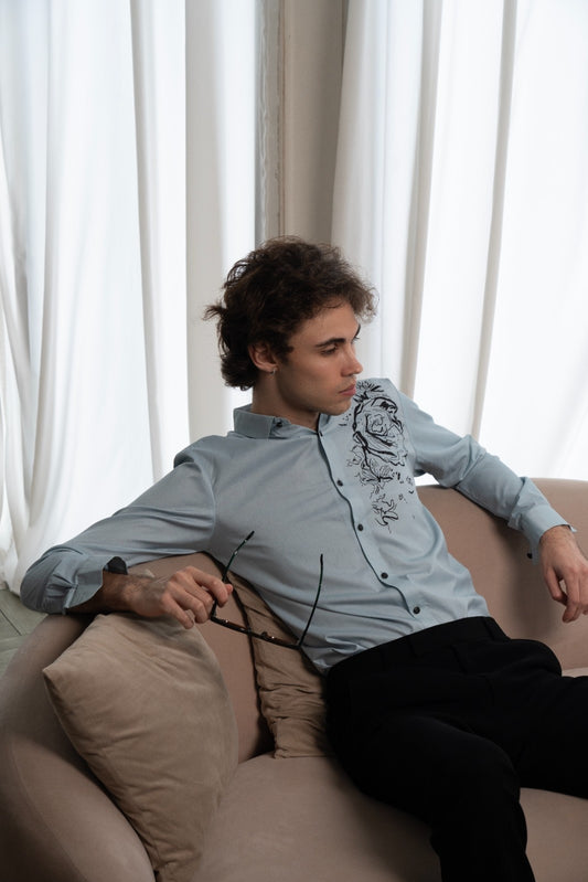 Men's Blue Mirage Shirt - Rig Anthony