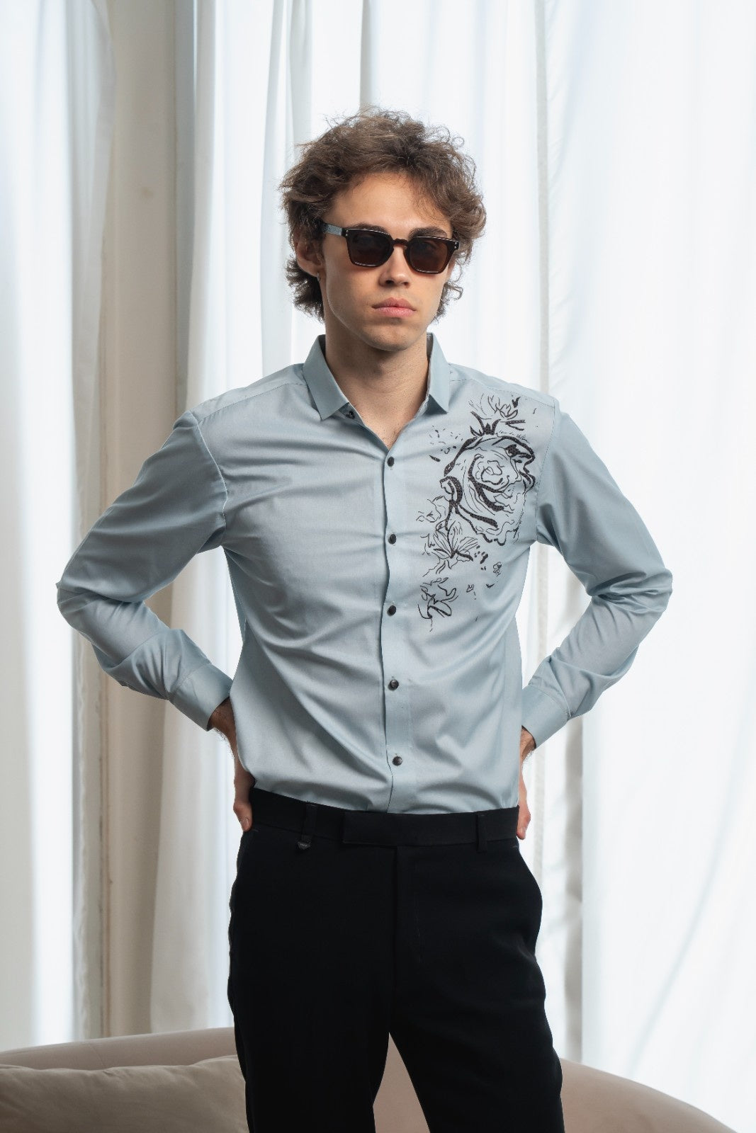 Men's Blue Mirage Shirt - Rig Anthony