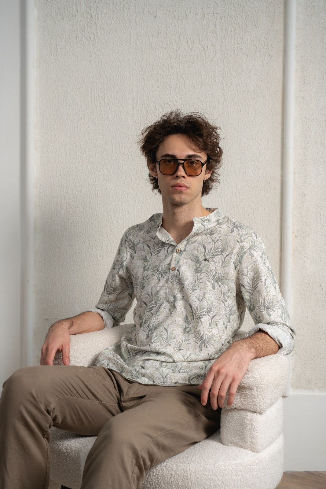 Men's Forest Mist Linen Shirt - Rig Anthony