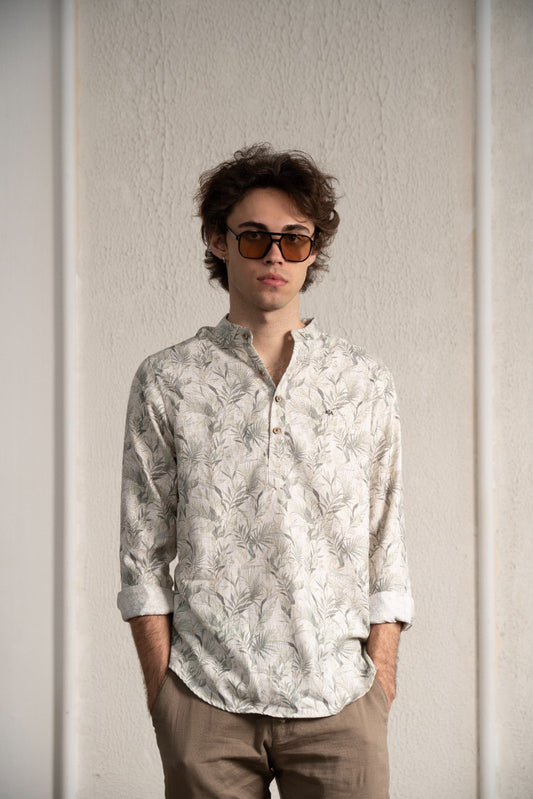 Men's Forest Mist Linen Shirt - Rig Anthony
