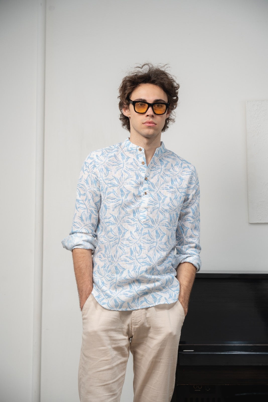 Men's Skyleaf Linen Shirt - Rig Anthony