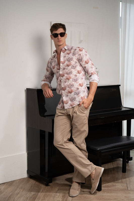 Men's Heather Bloom Linen Shirt - Rig Anthony