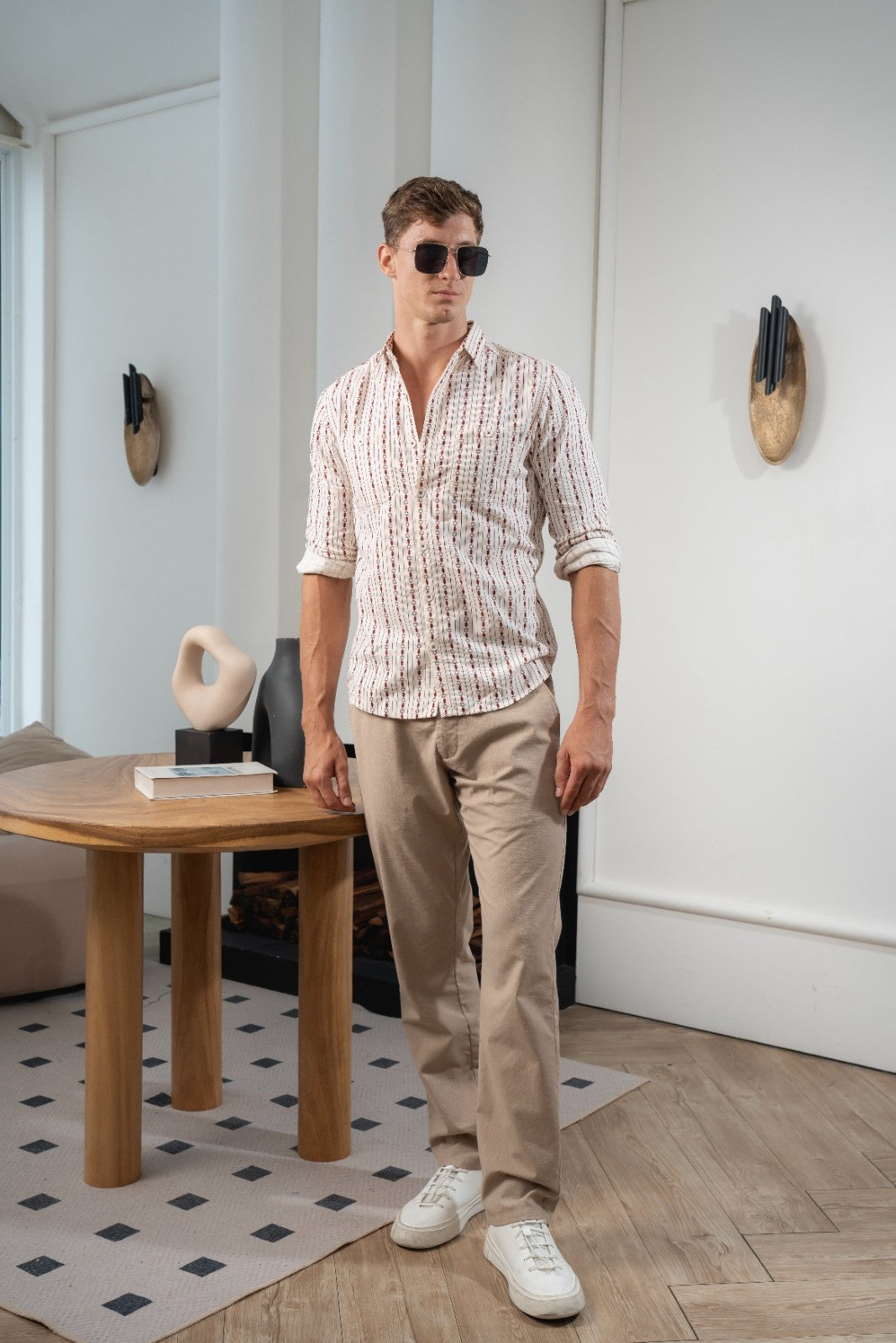 Men's Ivory Stitch Corduroy Shirt  - Rig Anthony