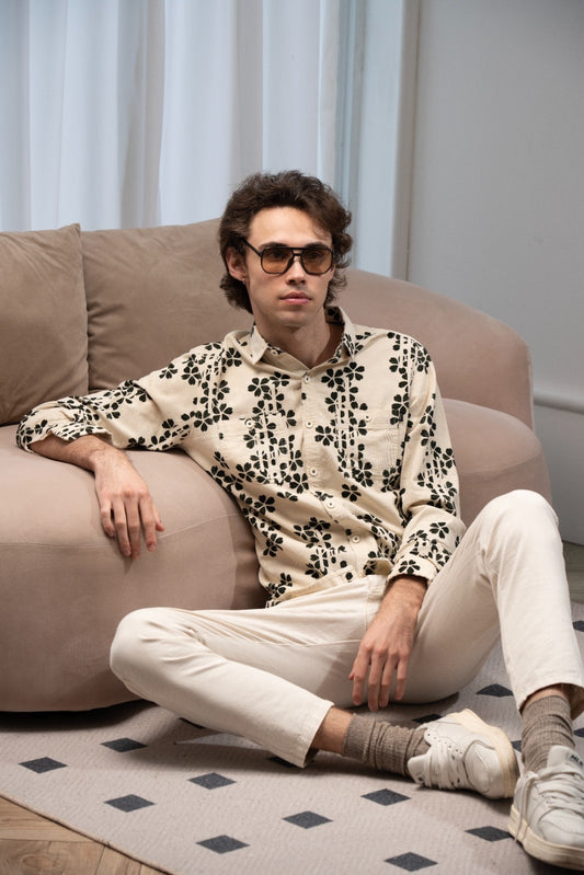 Men's Noir Petal Corduroy Shirt - Rig Anthony