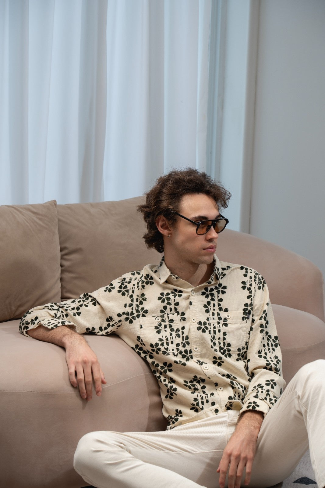 Men's Noir Petal Corduroy Shirt - Rig Anthony