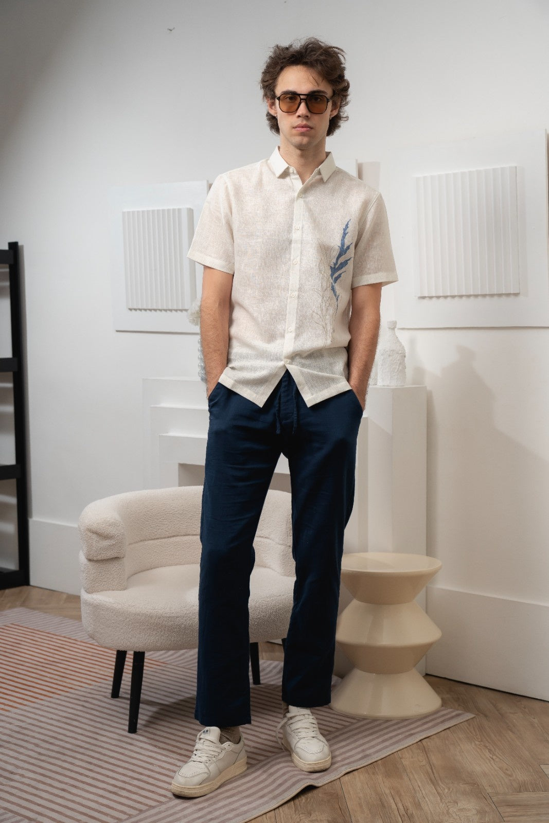 Men's Inkflora Linen Shirt - Rig Anthony