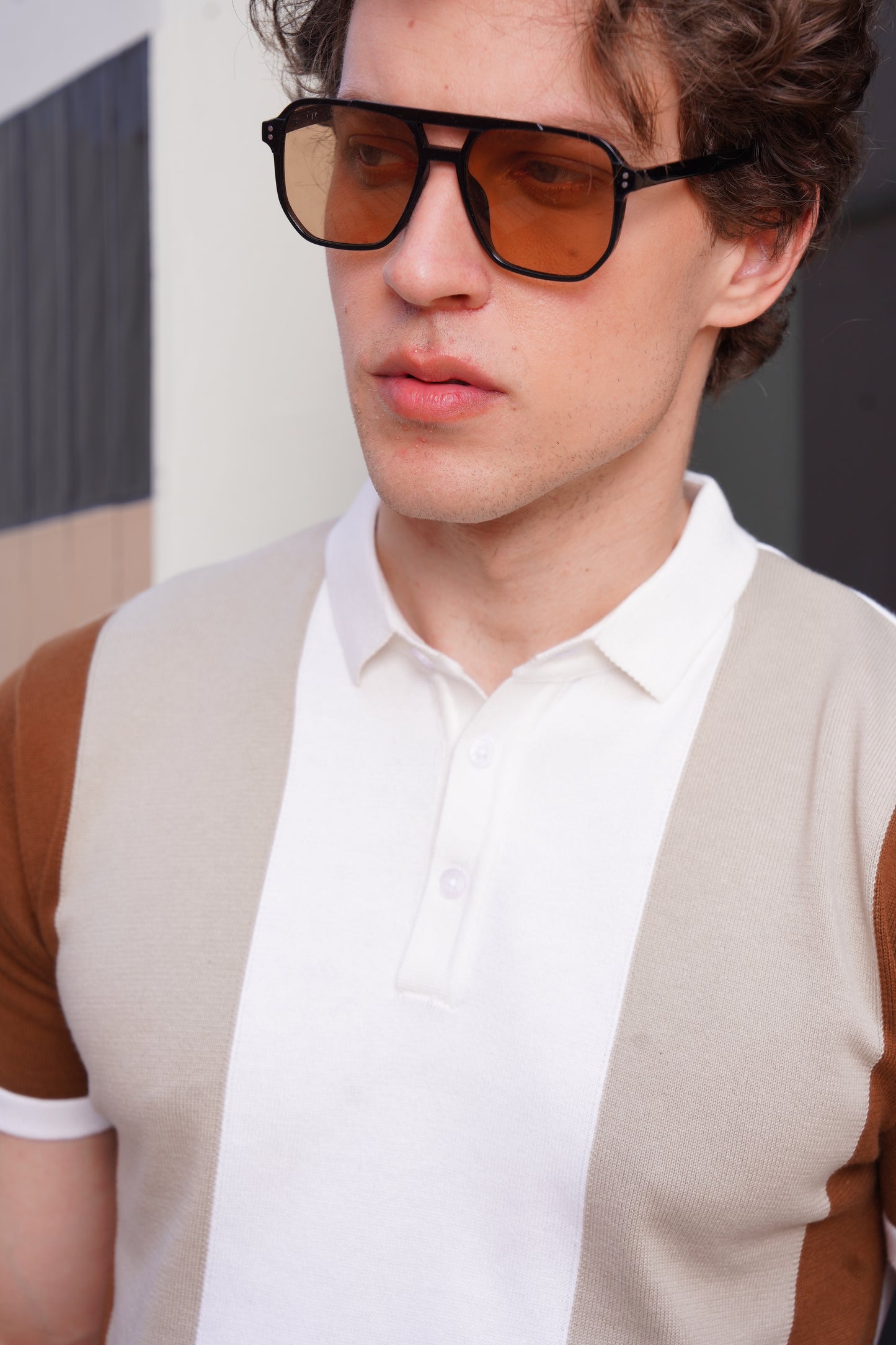 Men’s Colorblock Riviera Polo flatknit cotton