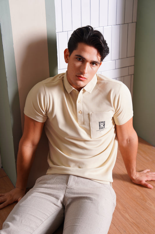 Men's Ivory Crest Polo- Rig Anthony