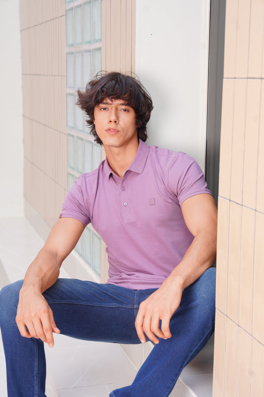 Men's Lavender Polo- Rig Anthony