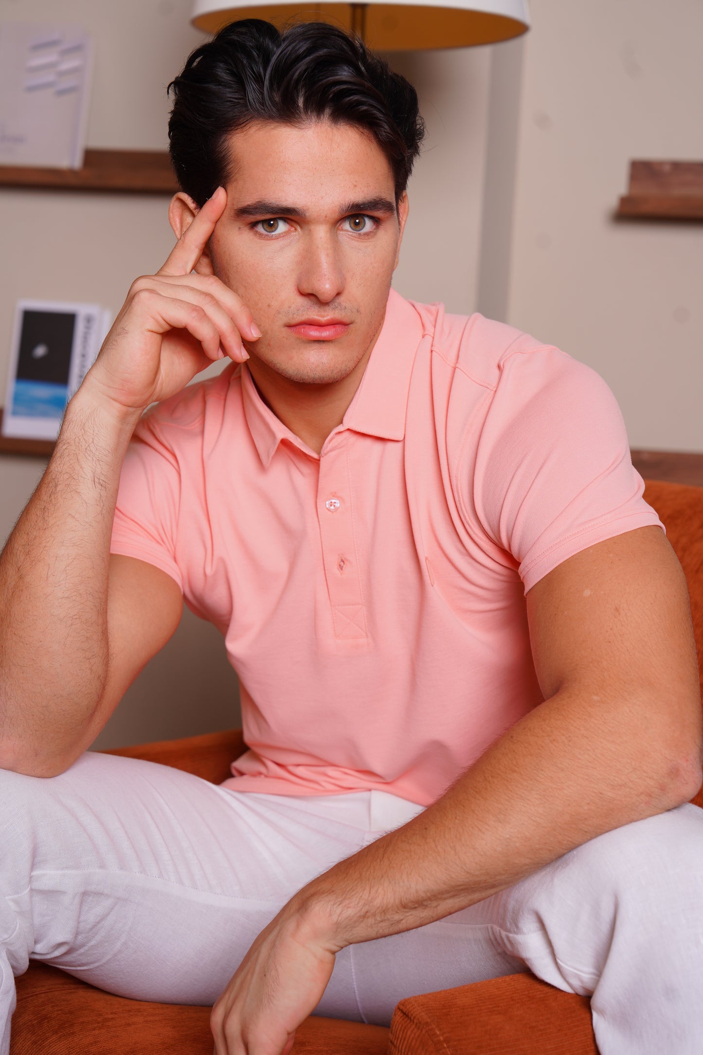 Men's Blush Polo- Rig Anthony