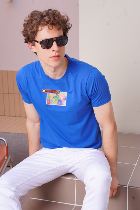 Men’s Blue Voltage Patch Tee