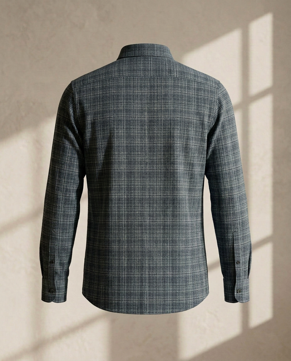 Blue /Black Premium Checked Cotton Shirt 11554