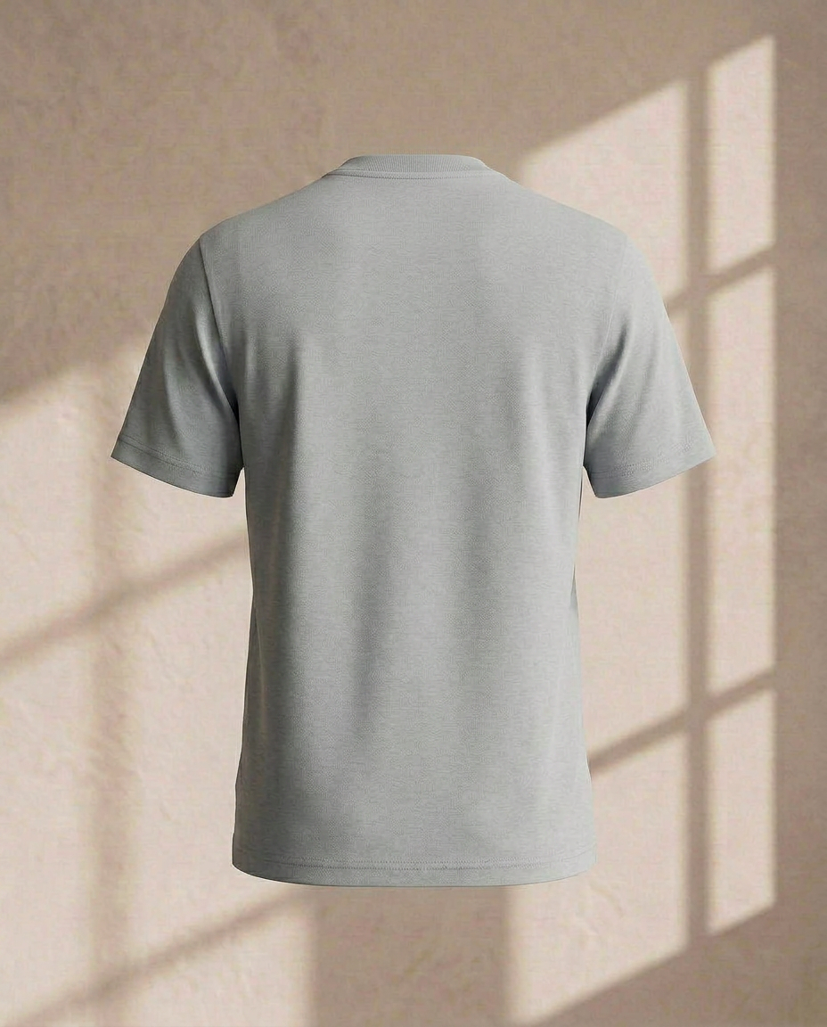Ash Grey Premium Minimal T-Shirt-12046