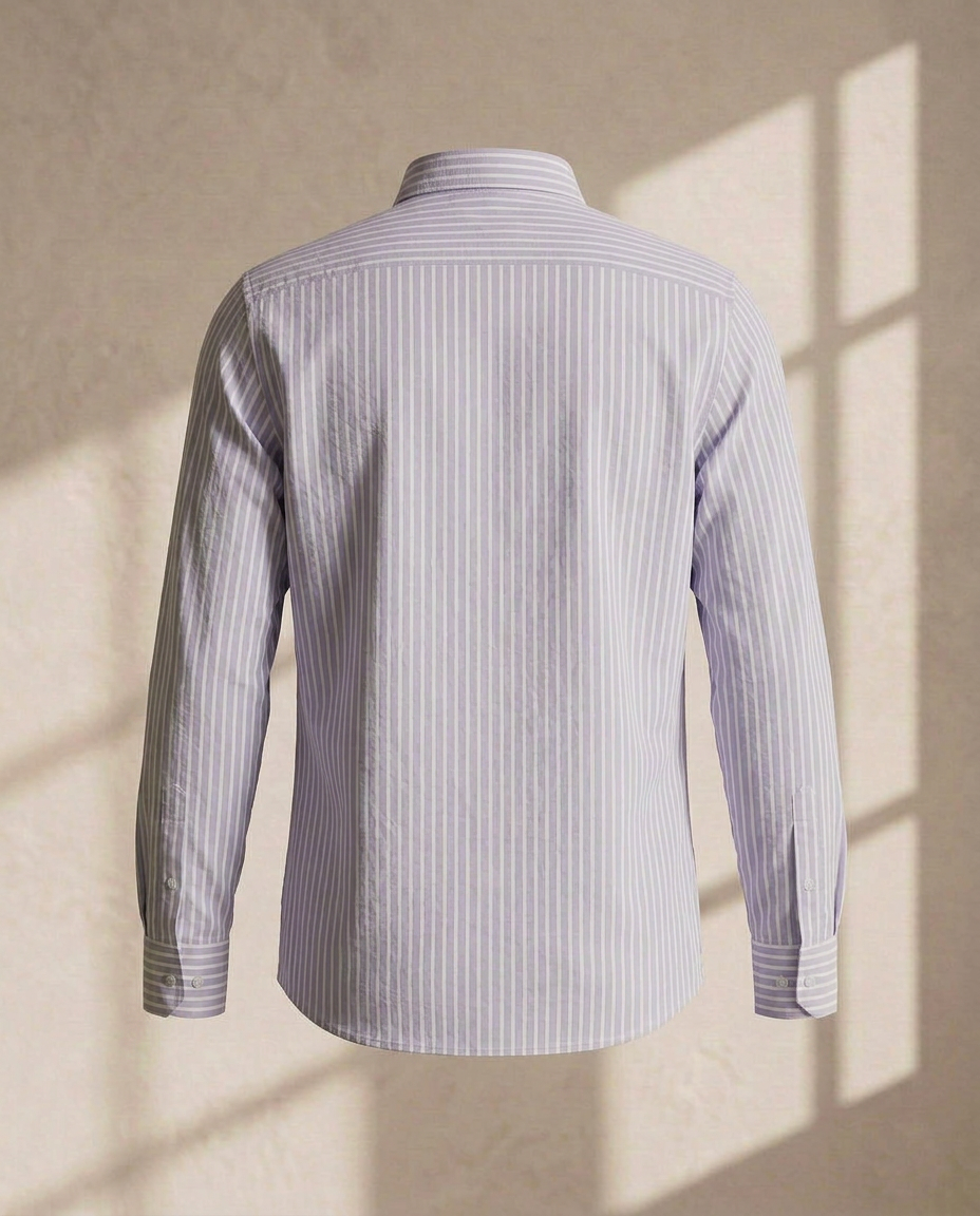 Purpule  Stripe Premium Cotton Shirt-11506