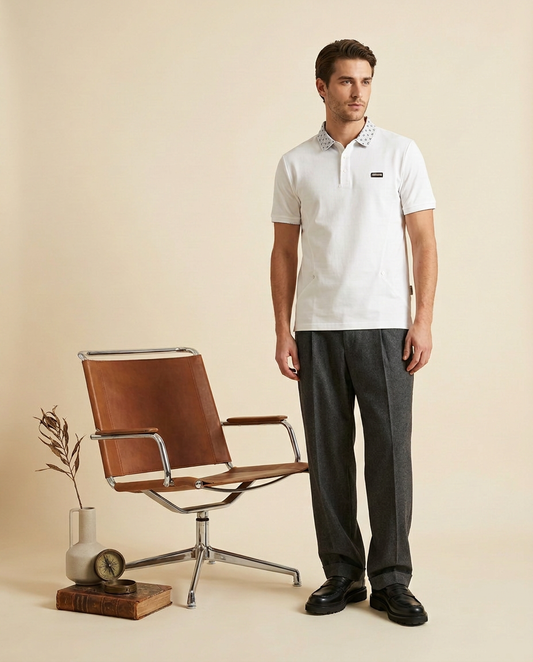 Ivory White Signature Polo T-Shirt-14182