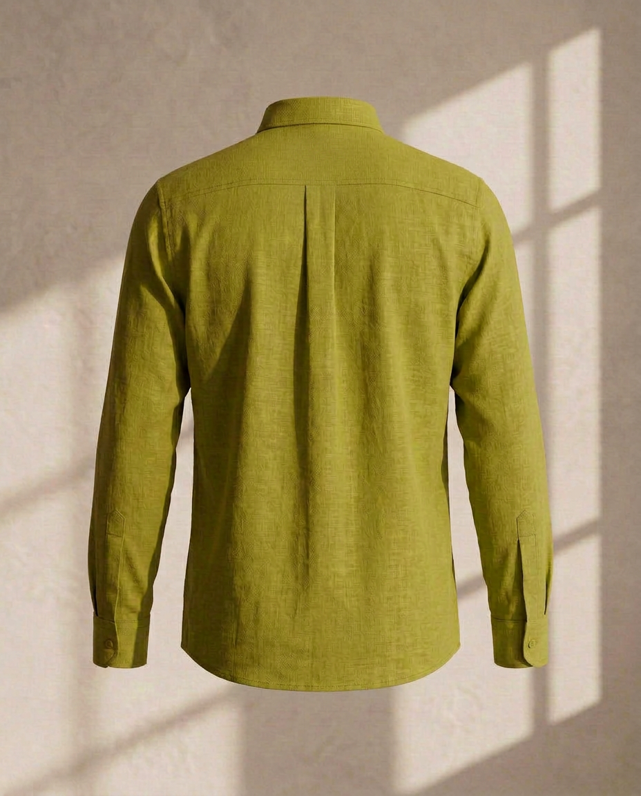 Olive Coast Linen Shirt-1738