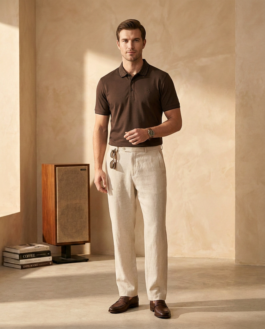 Espresso Brown Signature Polo T-Shirt-14121