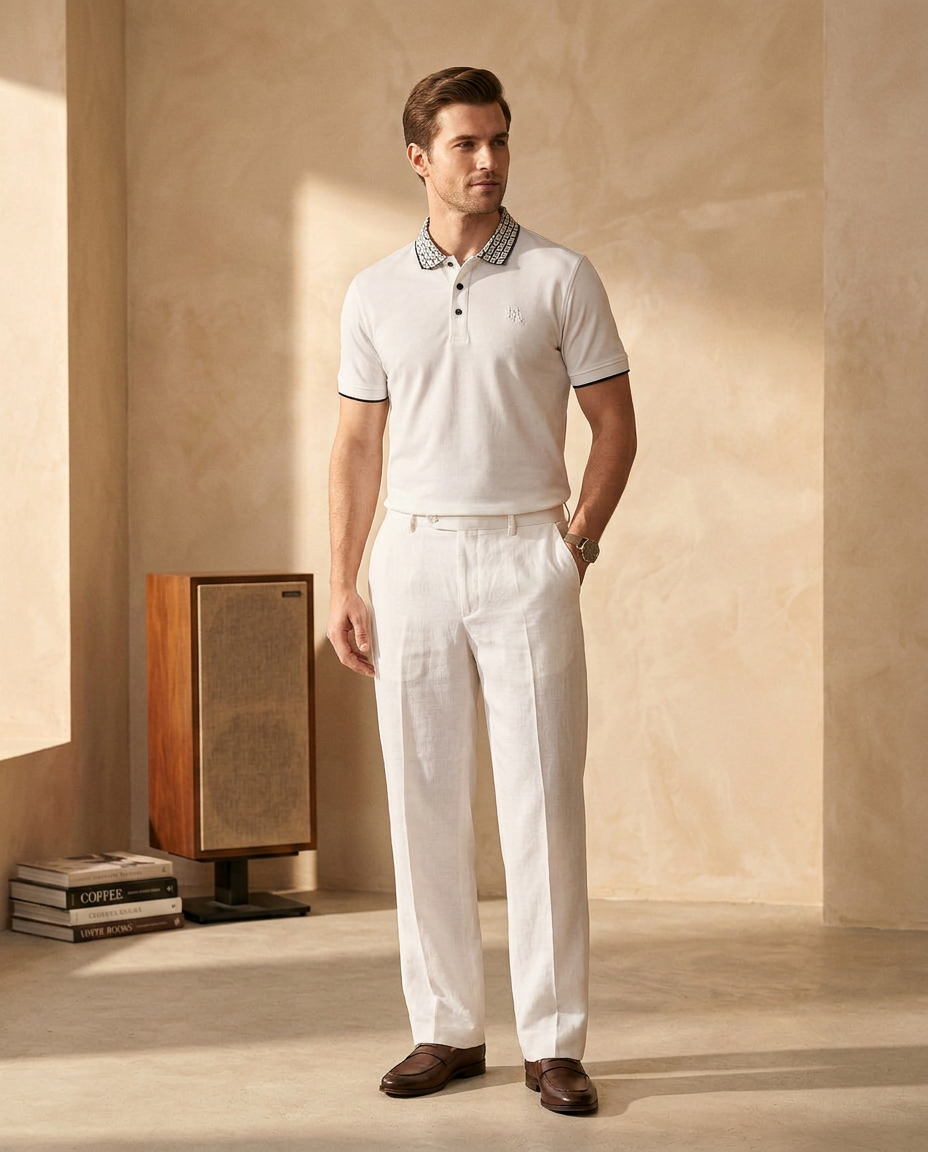 Ivory Noir Signature Polo T-Shirt -14121