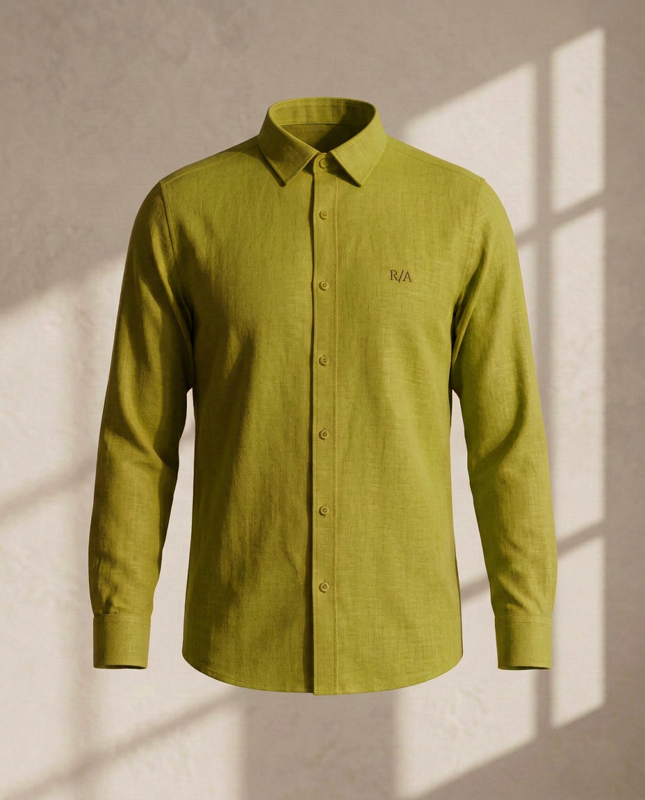 Olive Coast Linen Shirt-1738