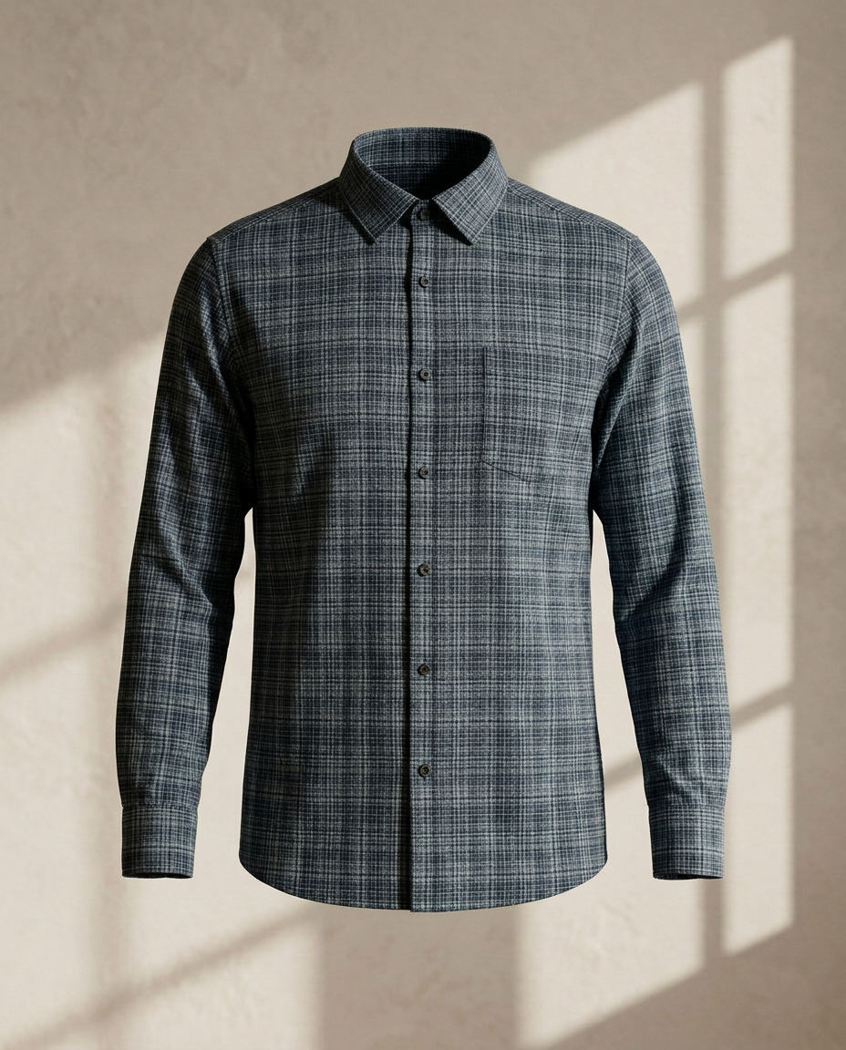 Blue /Black Premium Checked Cotton Shirt 11554