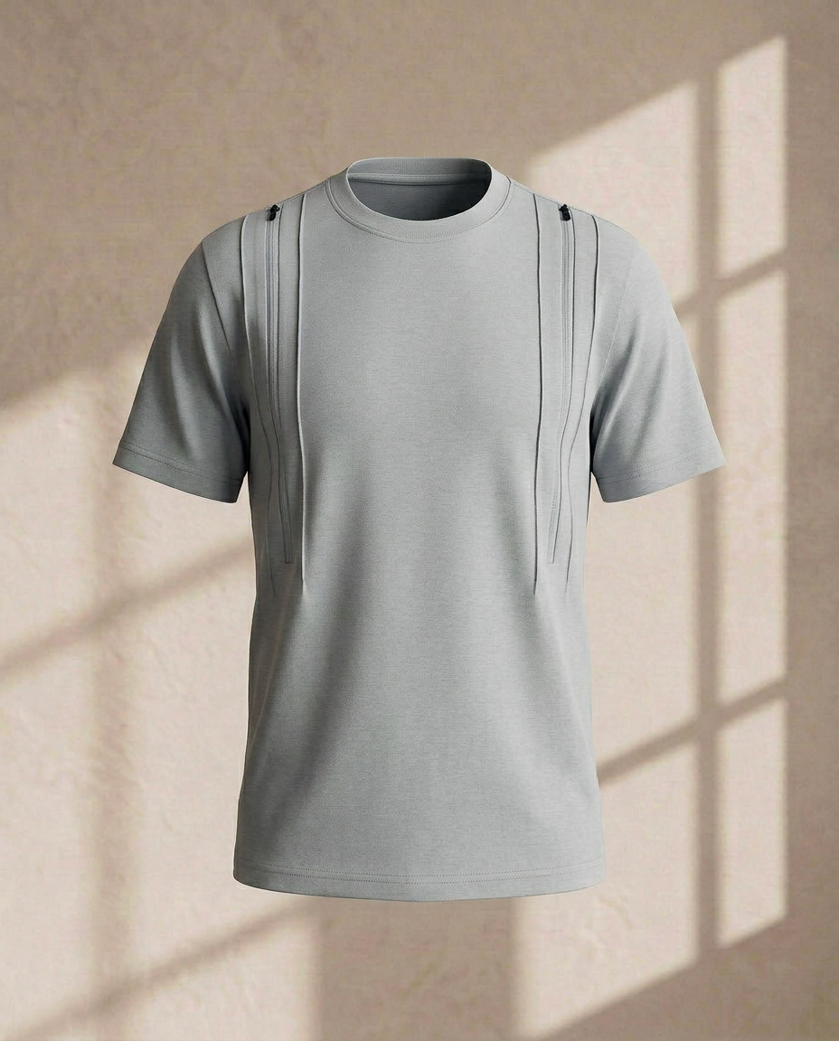 Ash Grey Premium Minimal T-Shirt-12046