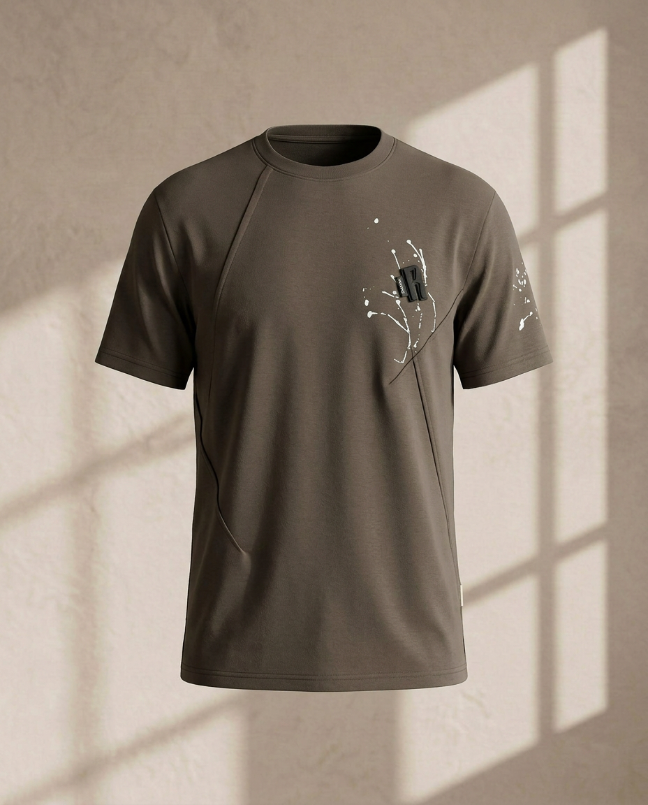 Mocha Brown Premium Graphic T-Shirt 12103