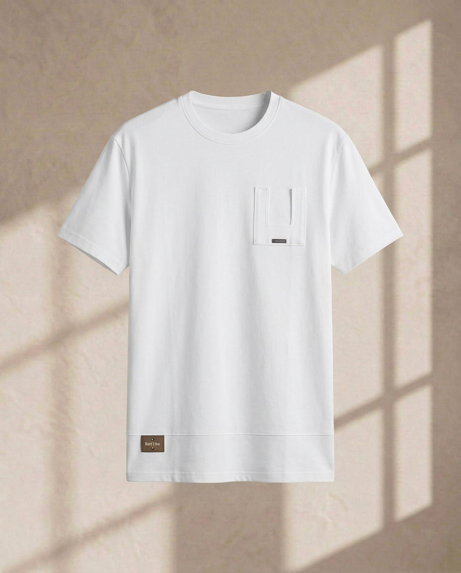 Ivory White Premium Pocket T-Shirt-12107