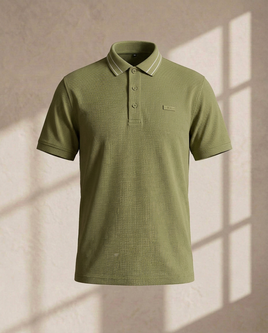 Olive Sage Premium Polo T-Shirt-14154