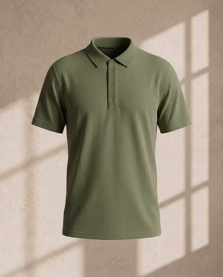 Olive Sage Premium Polo T-Shirt-14174